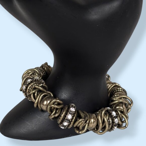 (2/$20) Lia Sophia Cut Crystal Stretch Bracelet - Picture 1 of 5